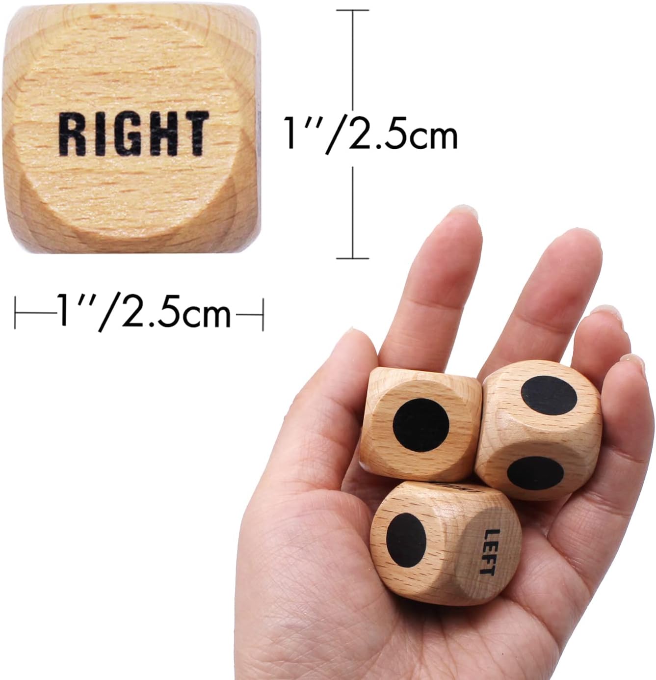 Detalle 2 de Bilywey Left Right Center Dice 1-inch set 🎲