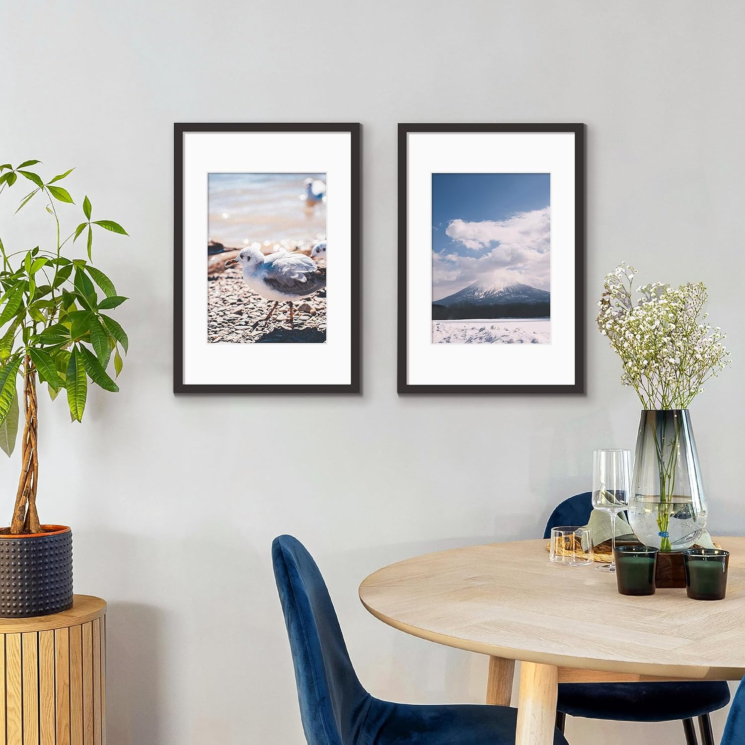 Detalle de Tinkeps 4 Pack 40x60cm Black Picture Frame (Engineered Wood & Plexiglass) for A3 Prints