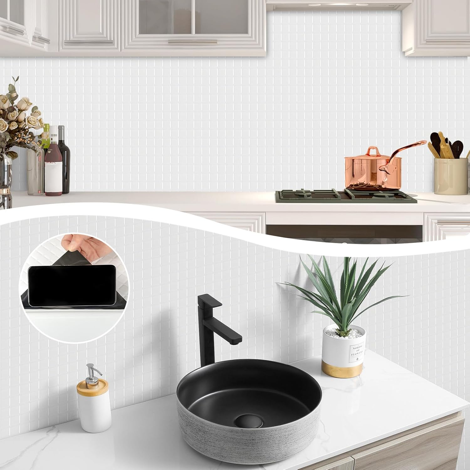 Thumbnail 2 de Hode Credence adhésive mosaïque 23,6x23,6 cm 4 pcs