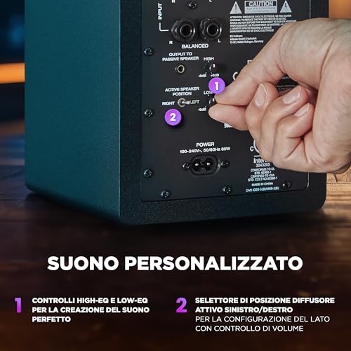 Detalle 2 de M-AUDIO BX4: Monitor da Studio cablati in coppia da 4,5" per scrivania