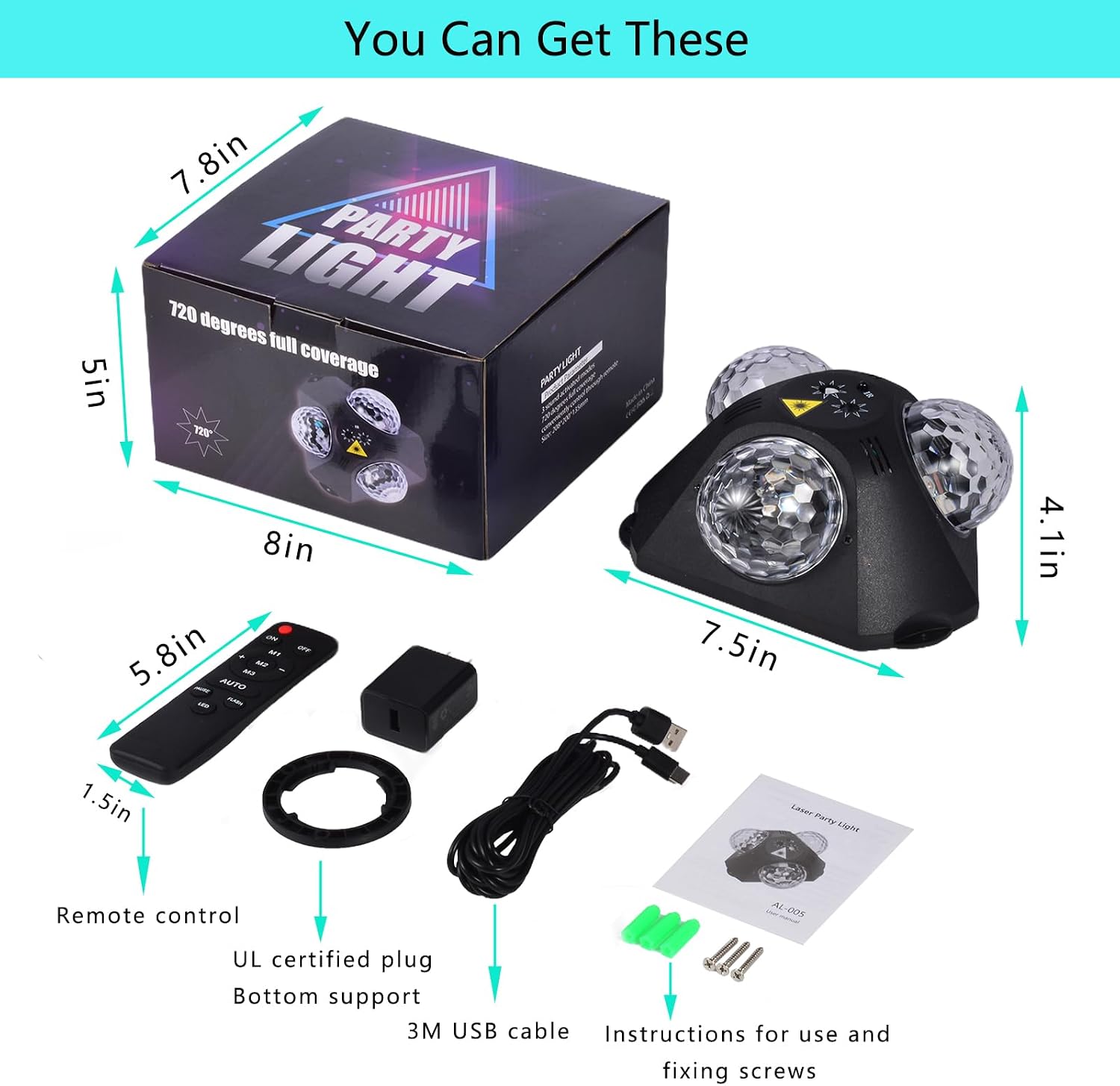 Detalle 2 de Yinpkteo 4-in-1 Party Lights