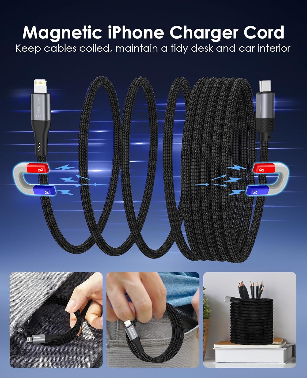 Thumbnail 1 de Magtame Cable magnético USB C a Lightning 1,5 m ⚡