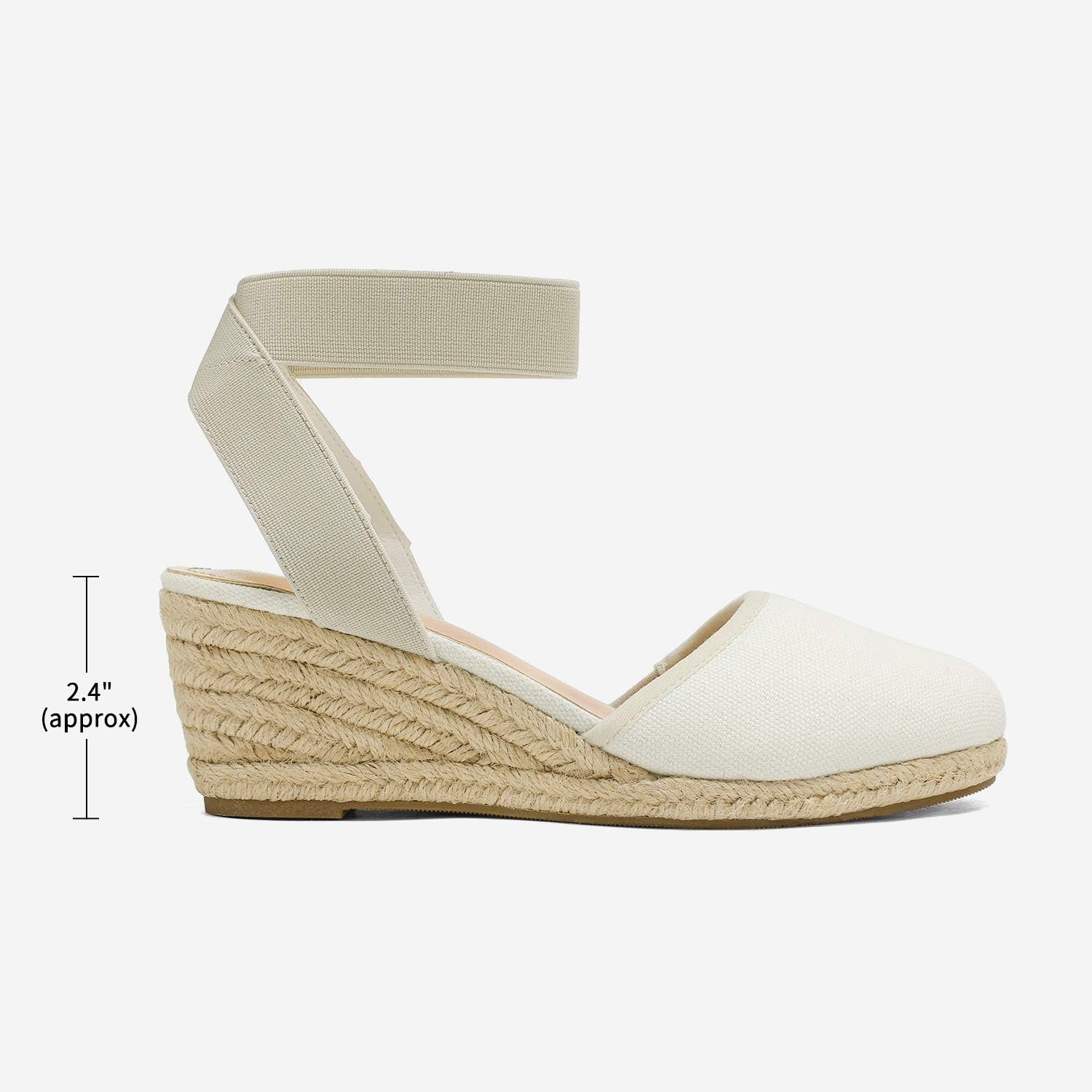 Thumbnail 2 de DREAM PAIRS Women’s Elastic Ankle Strap Espadrilles Wedge Sandals with 2.2-inch wedge heel