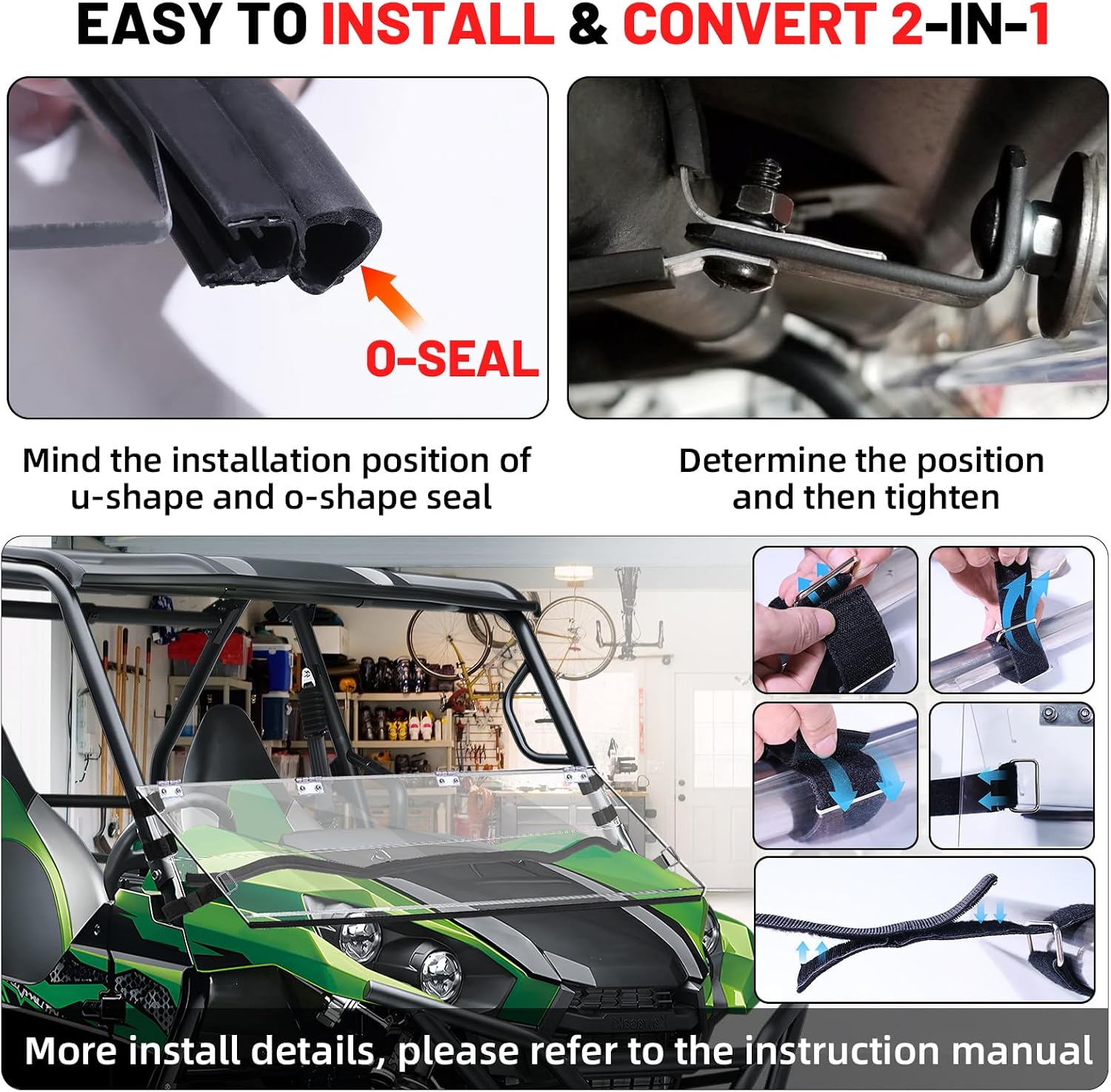 Thumbnail 6 de StarknightMT UTV Windshield, Polycarbonate