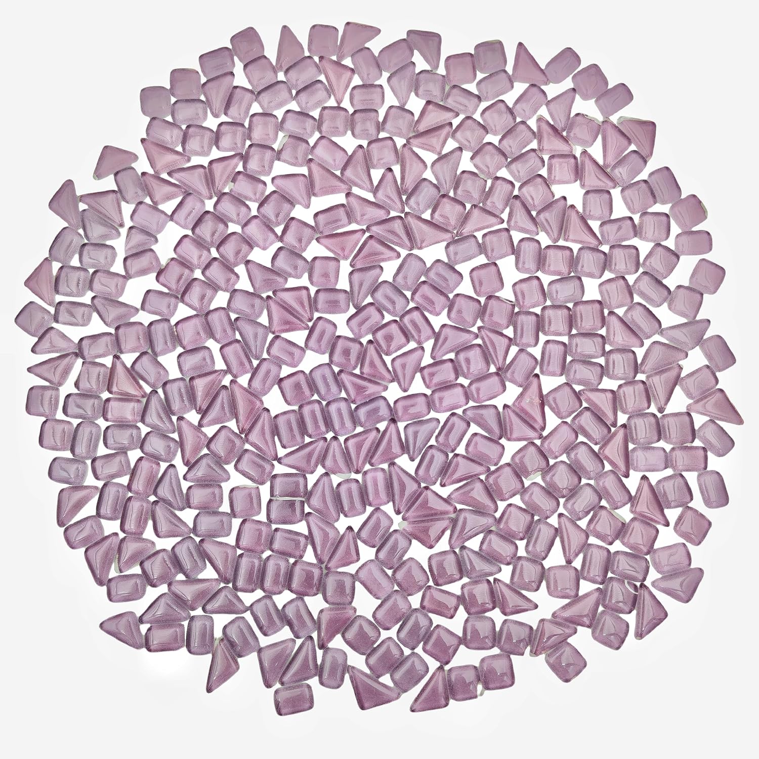 Detalle 2 de Kristallglas Mosaikfliesen Set Lila – 500 g (1,1 lb) für DIY-Dekoration und Gartenprojekt