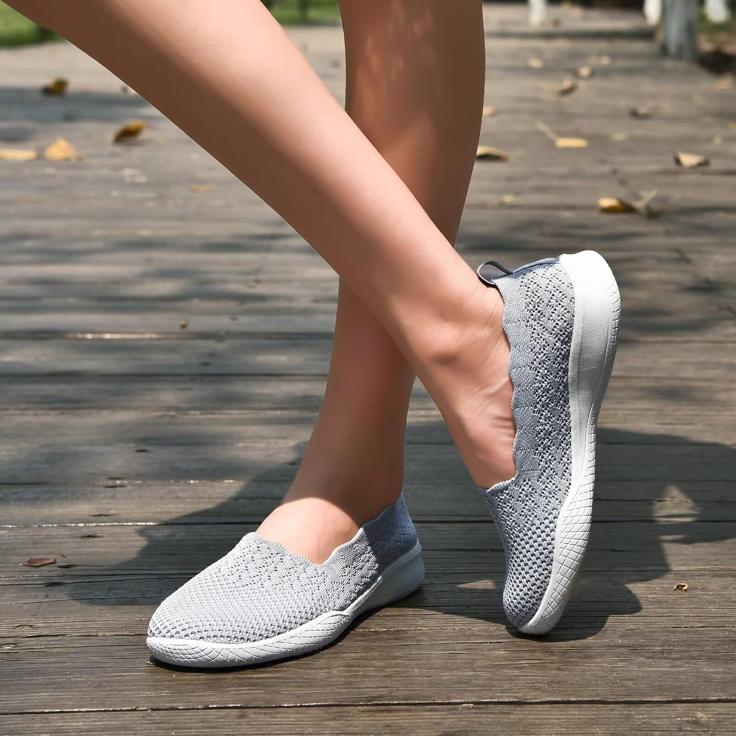 Thumbnail 2 de Puxowe Women's Walking Shoes: Lightweight Knit Slip-On Sneakers