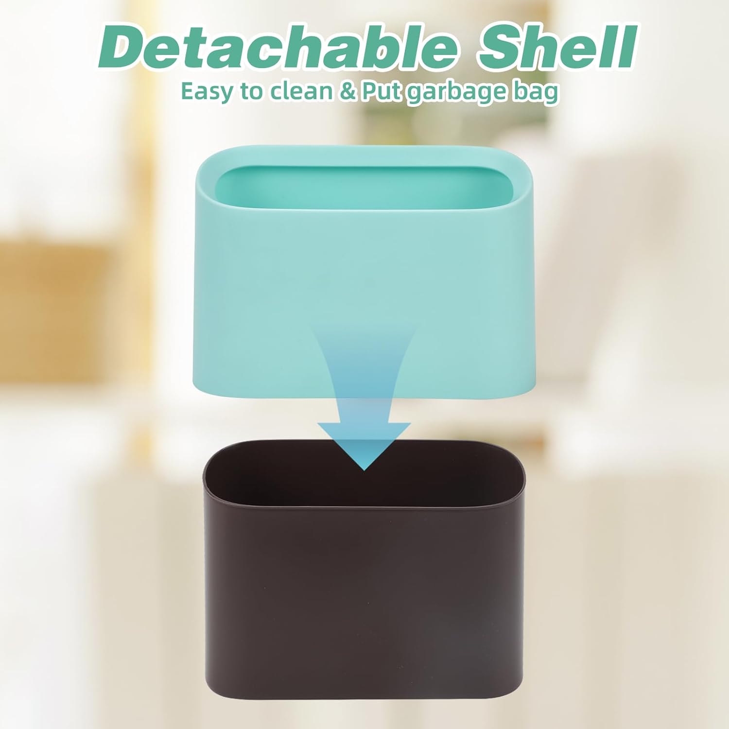 Detalle de Mfsdai Aluminium Cat Litter Scoop with Holder – Ergonomic Long Handle, 5 mm Sieve & 2-in-1 Waste Container (Green)
