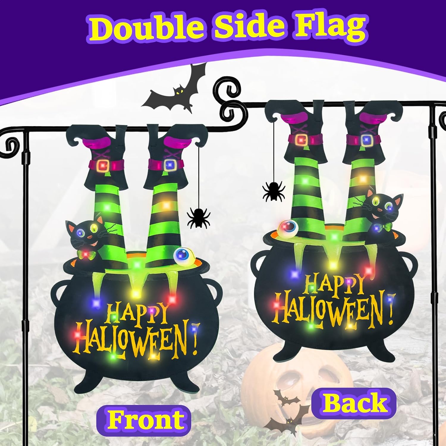 Thumbnail 2 de FLAGMESAGE Halloween Garden Flag, 12x18 In