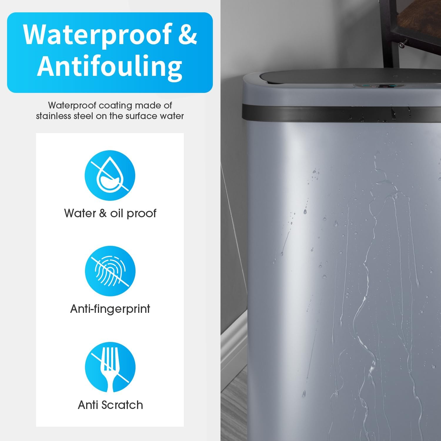 Detalle de BestMassage Automatic Trash Can 13 Gallon