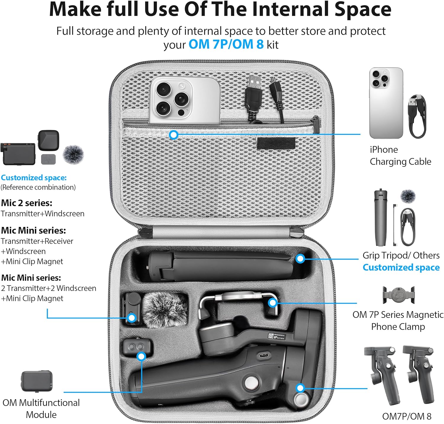 Thumbnail 1 de Étui de rangement STARTRC Photo pour DJI Osmo Mobile 7/7P et accessoires