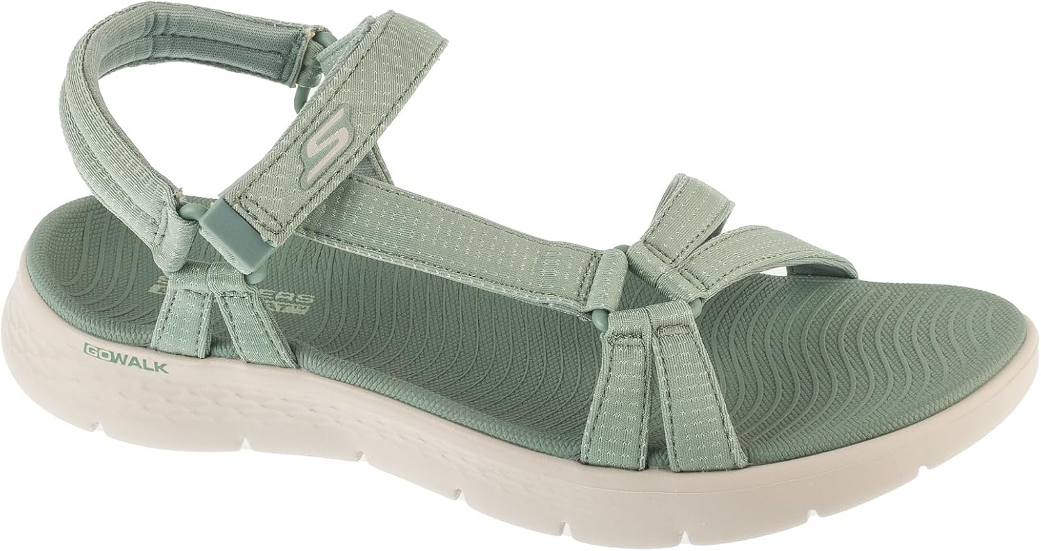 Thumbnail 6 de Skechers Mujer Go Walk Flex Sandal Illuminate Slip-In Taupe Textile (38 EU)