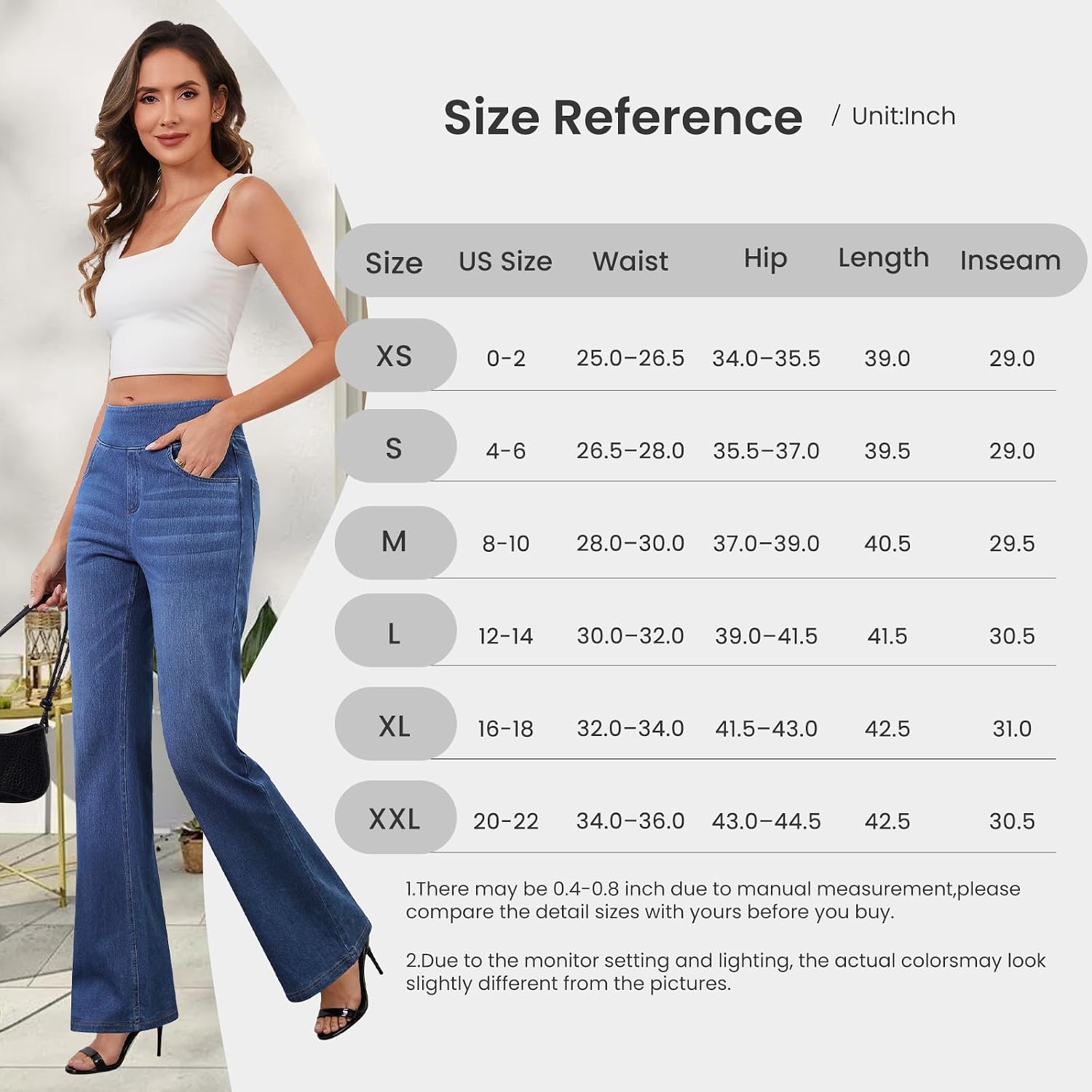 Thumbnail 6 de FireSwan Women’s Pull-On Flare Jeans with Stretch Denim and Four Pockets