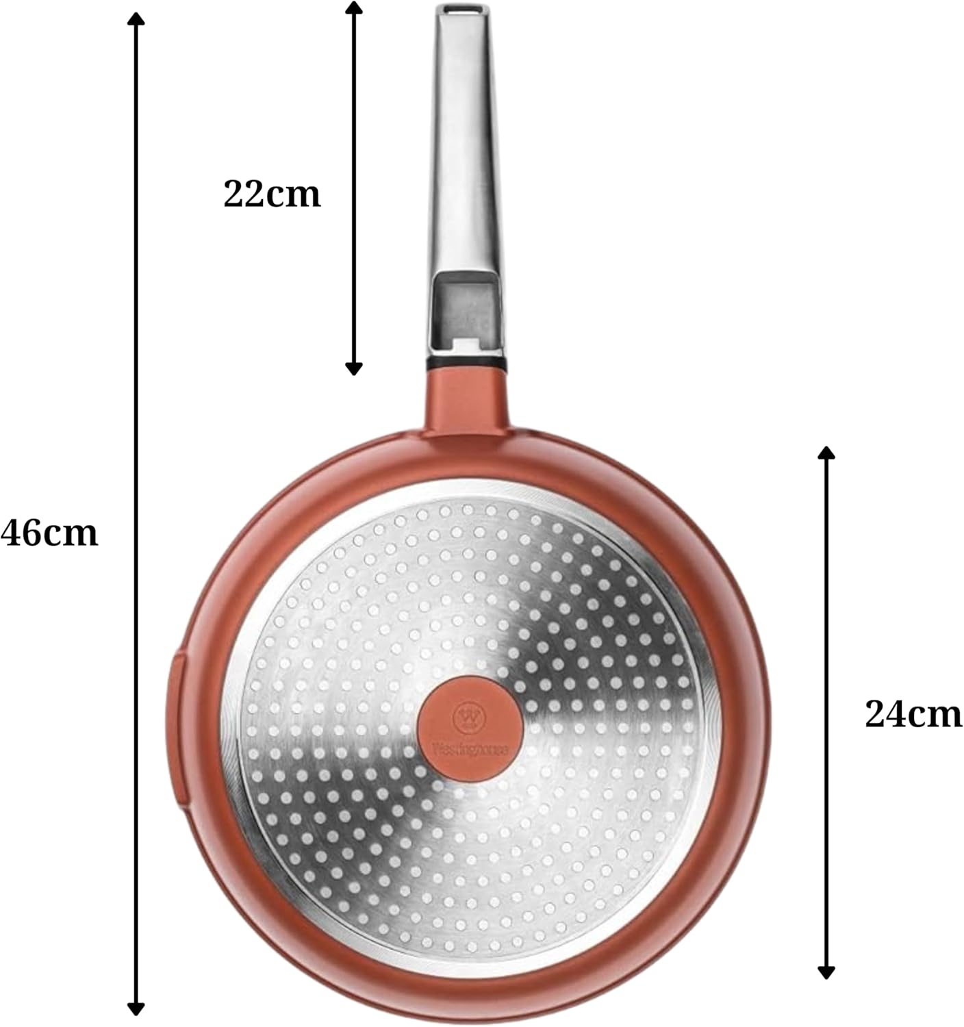 Thumbnail 2 de Westinghouse PERFORMANCE SERIES WCFP0095024OR – poêle à frire 24 cm à revêtement Cool Touch, poignée inox (rouge)