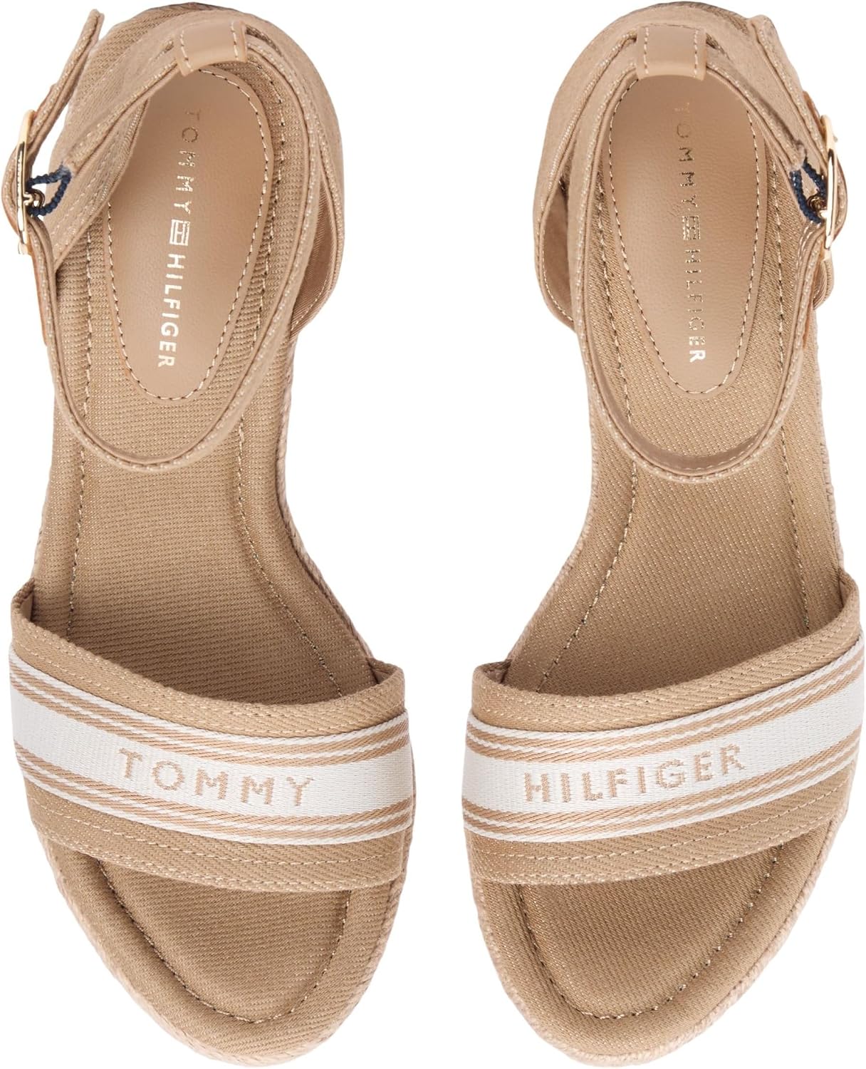Detalle 2 de Tommy Hilfiger High Wedge Espad Webbing FW0FW09342: espadrille è wedge con intreccio e fascetta TT