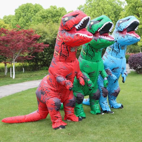 Thumbnail 10 de JASHKE Costume gonflable T-Rex pour adulte, marron, taille unique