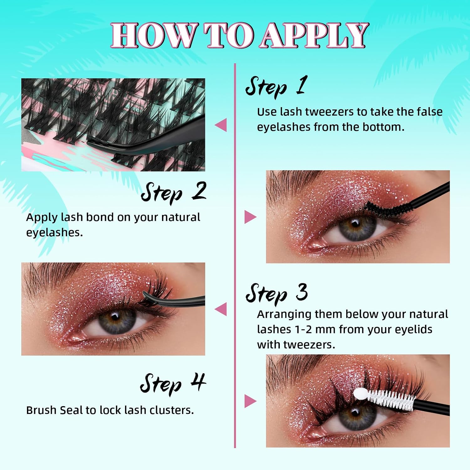 Thumbnail 4 de Manga Wimpern Extensions Set 144 Stück