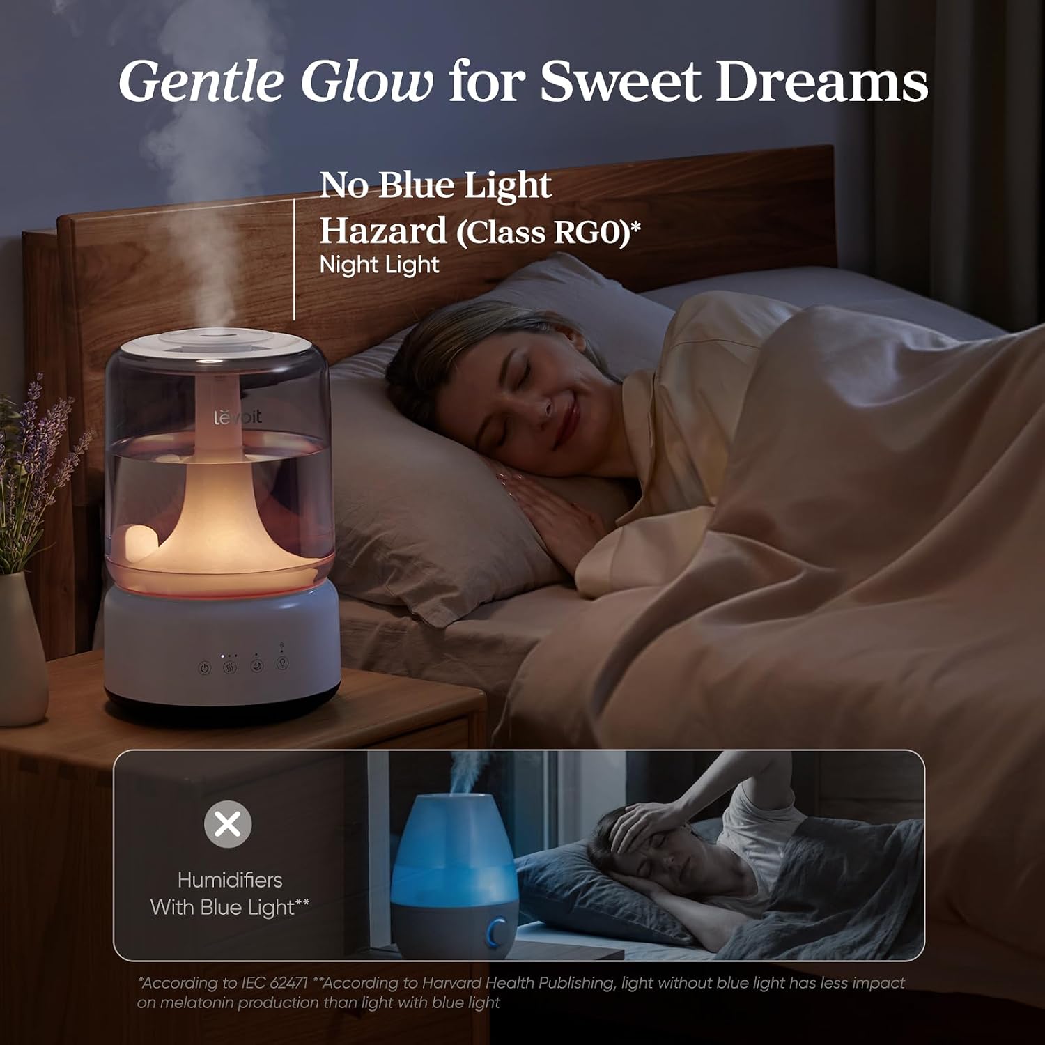 Thumbnail 5 de Levoit NeoClassic 450 Humidifier for Bedroom — 4.2L Top Fill, Ultra-Quiet 21dB, 42-Hour Run Time