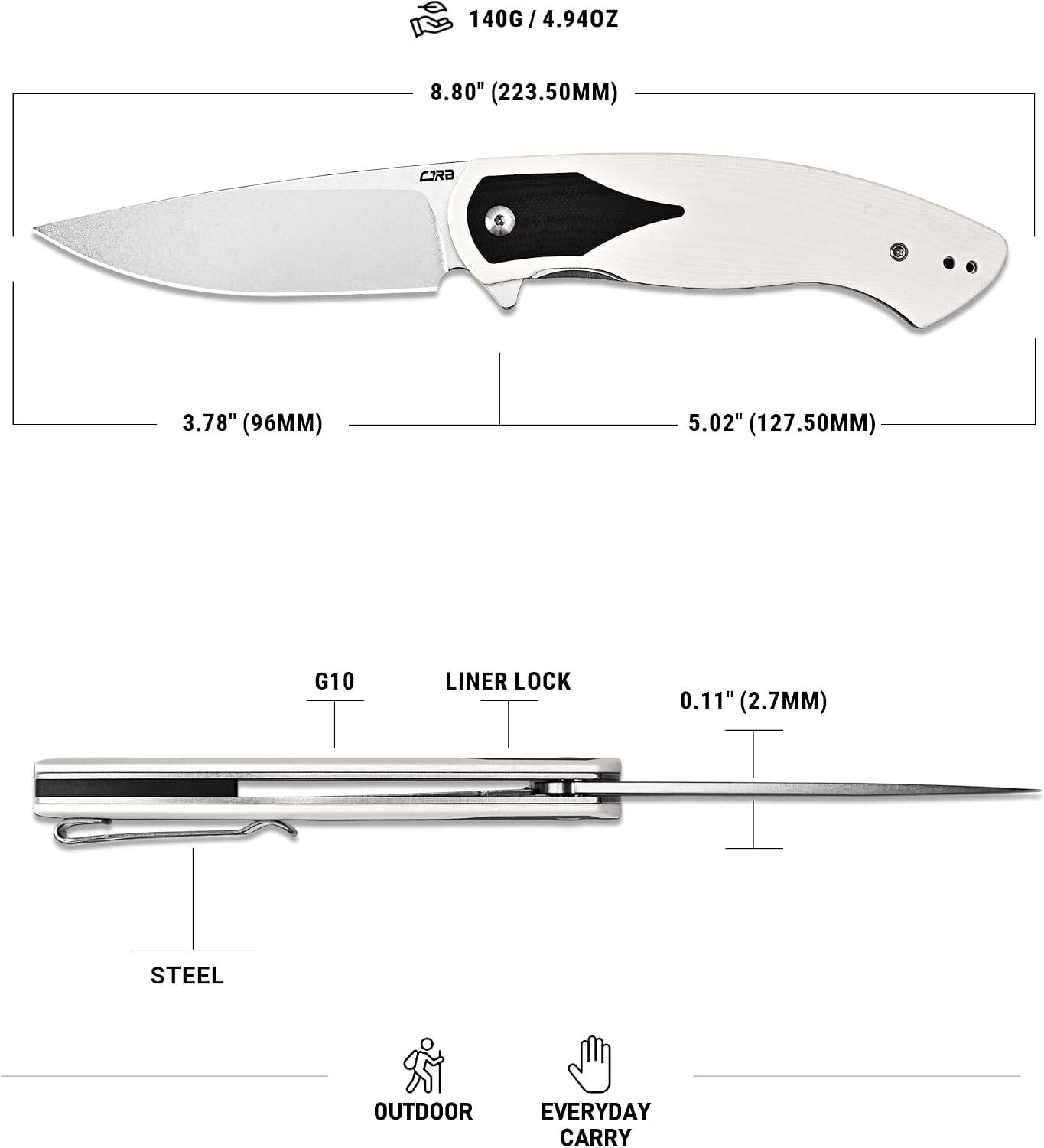 Detalle 2 de CJRB Folding Pocket Knife, J1972