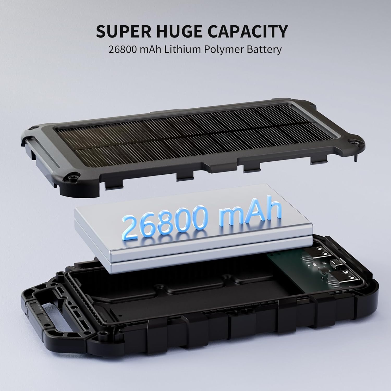 Detalle 2 de TOENNESEN Cargador Solar 26800mAh Power Bank 15W