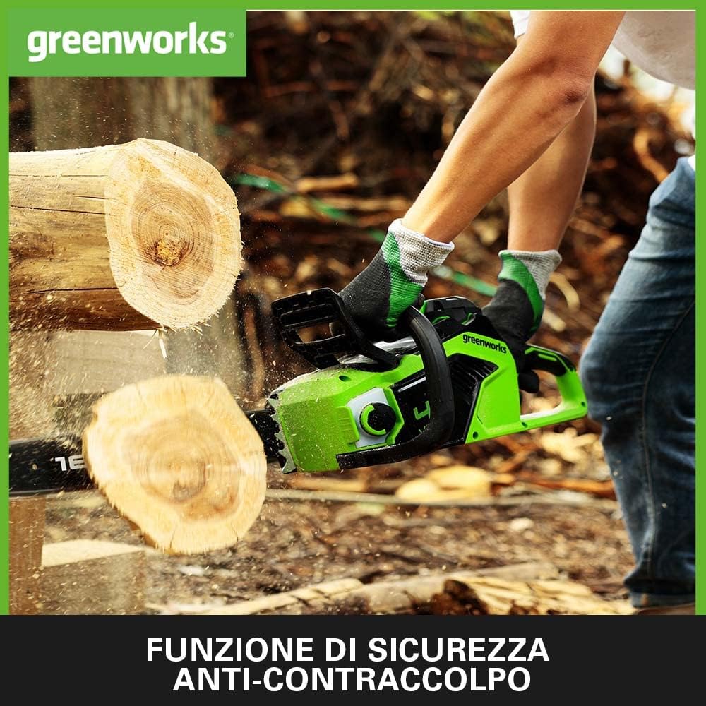 Thumbnail 2 de Greenworks GD40CS18 motosega a batteria 40 cm con motore brushless (solo corpo, senza batteria)