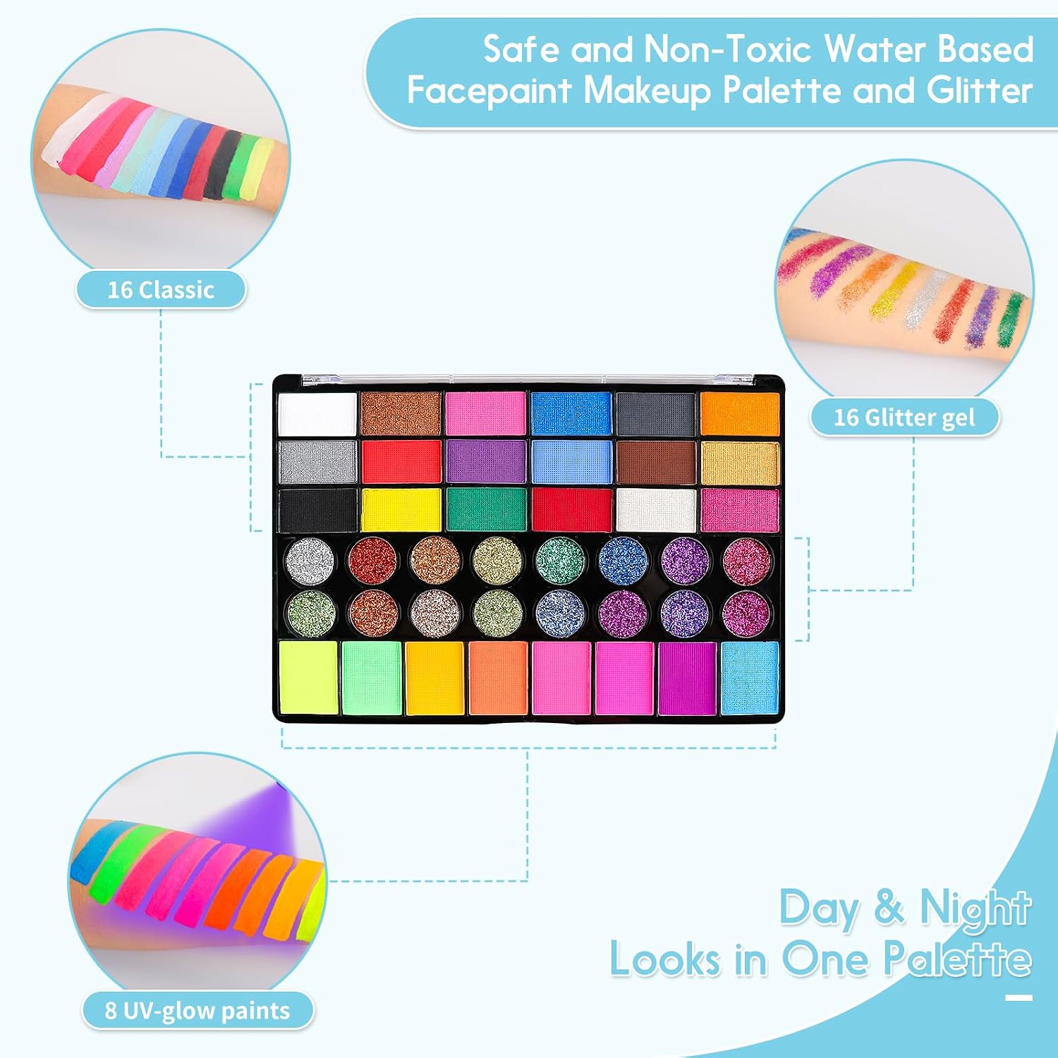 Detalle 1 de Pintada Face Painting Kit, 42 Colors