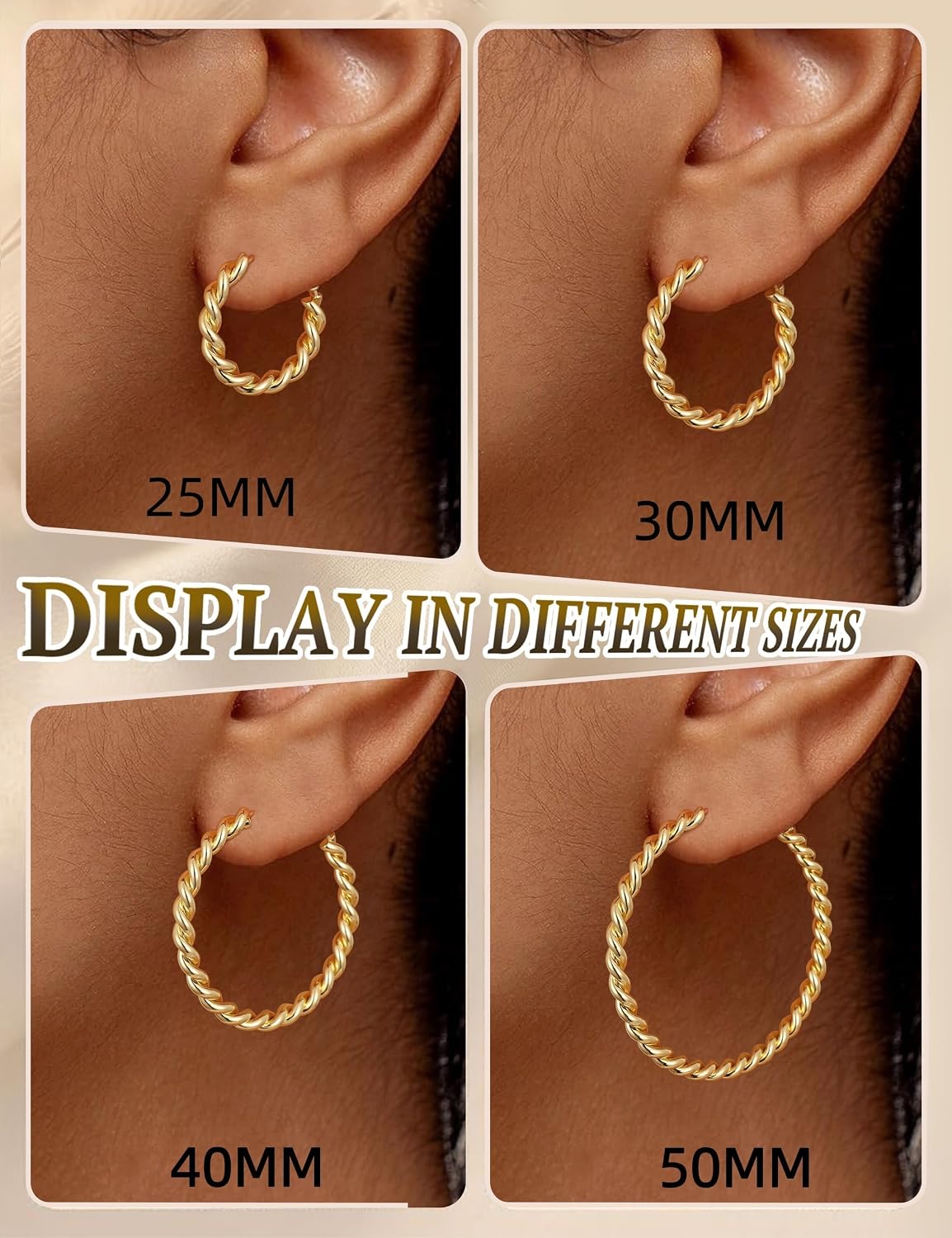 Detalle de 14K Gold-Plated Hoop Earrings