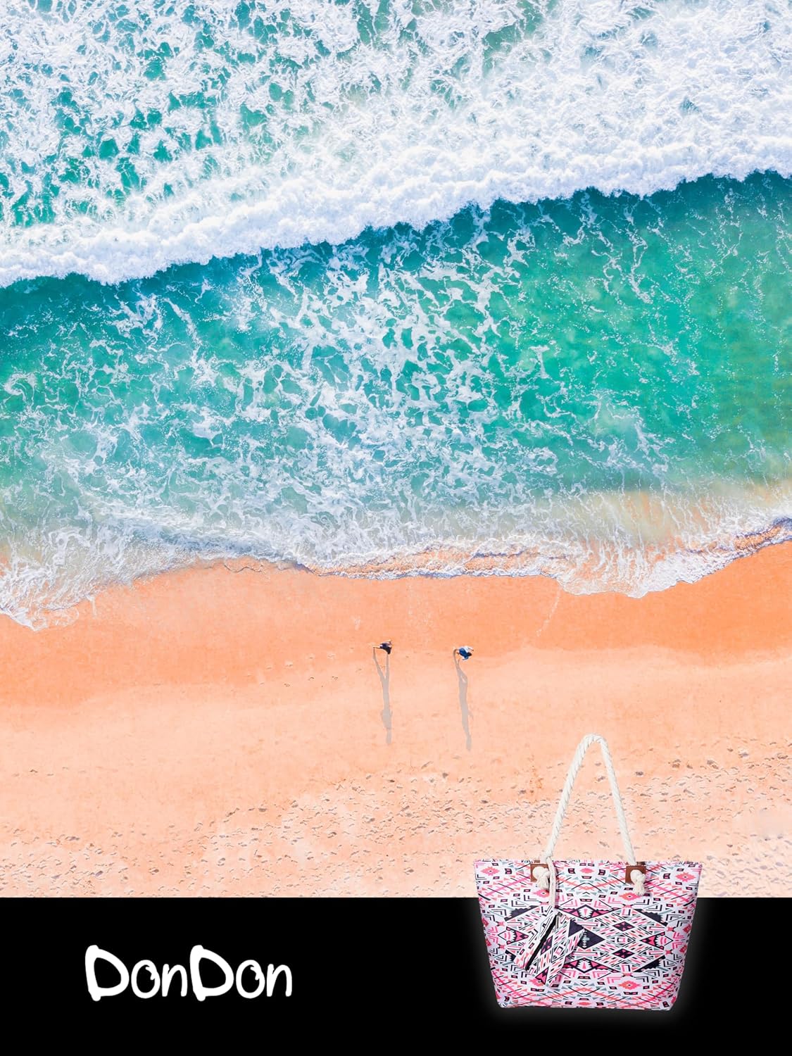Thumbnail 5 de DonDon Grande borsa da spiaggia idrorepellente 58x38x18 cm