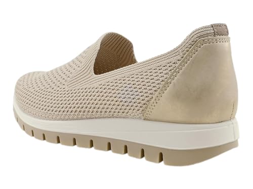 Detalle 1 de IGI&Co 1150033 Cream Platino: Scarpe Donna Slip-On in Tessuto, Comfort e Stile casual