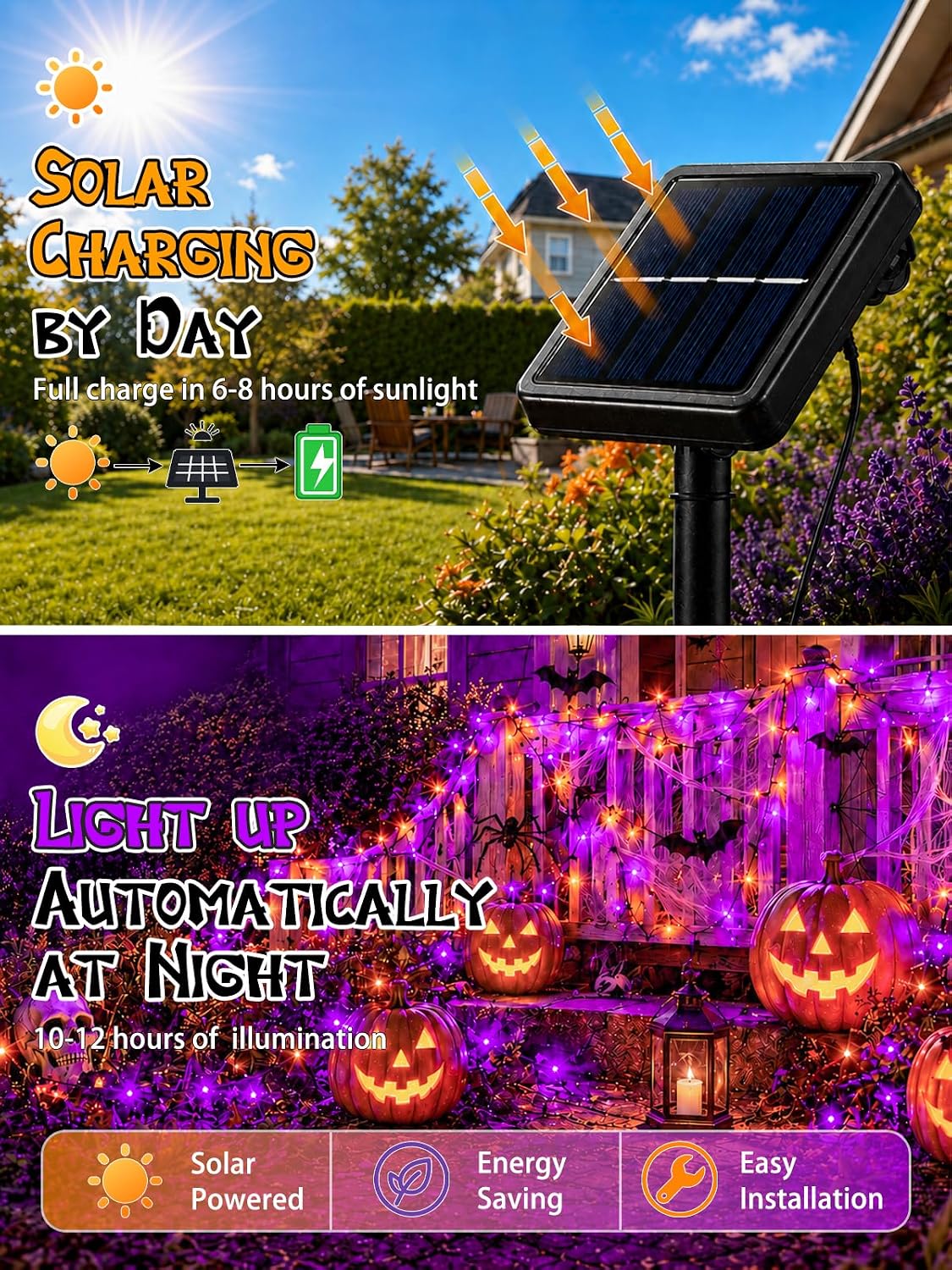 Detalle 2 de Solar Halloween String Lights, 600 LEDs