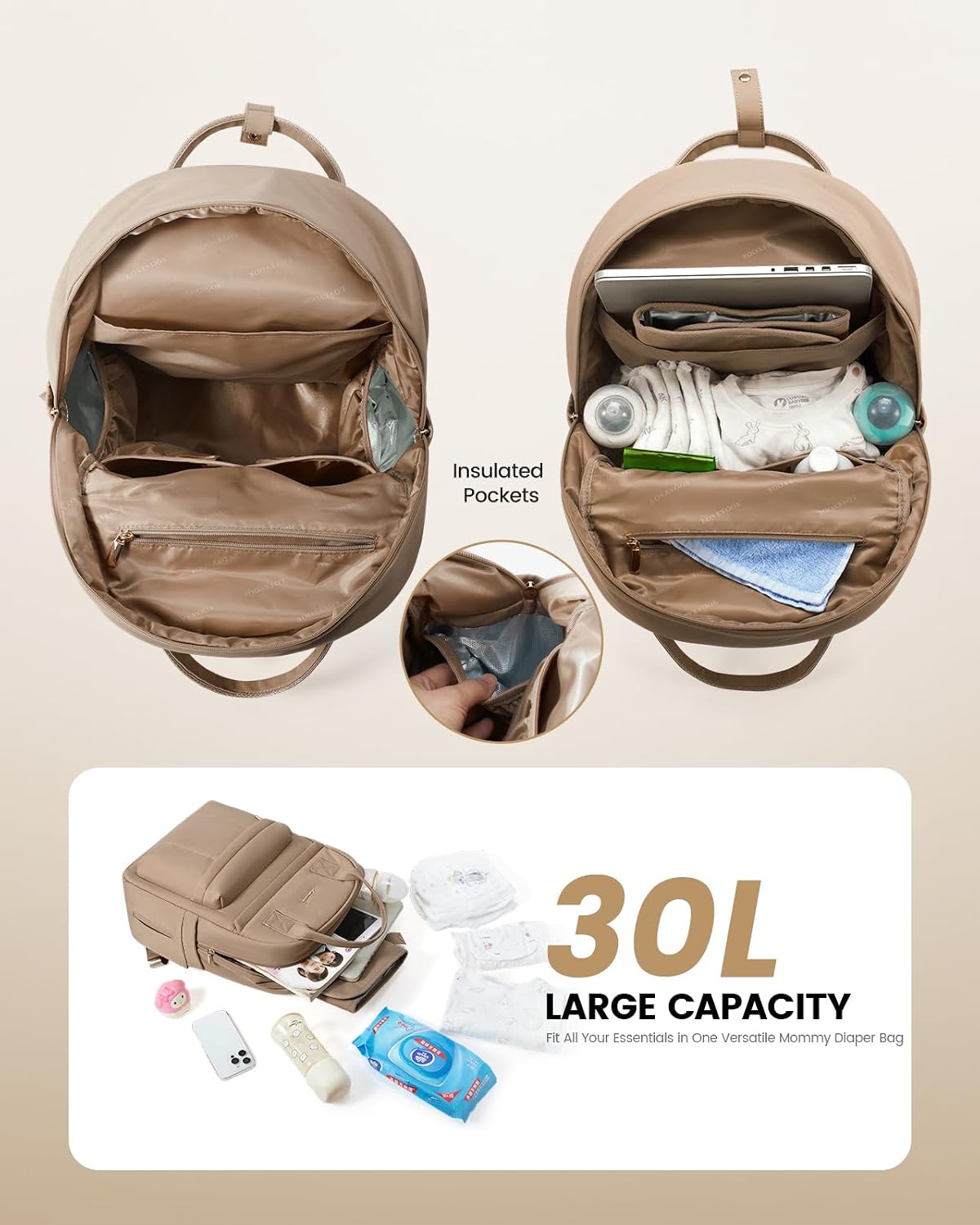 Detalle 1 de LOVEVOOK Baby Changing Bag 30x17x42.5cm