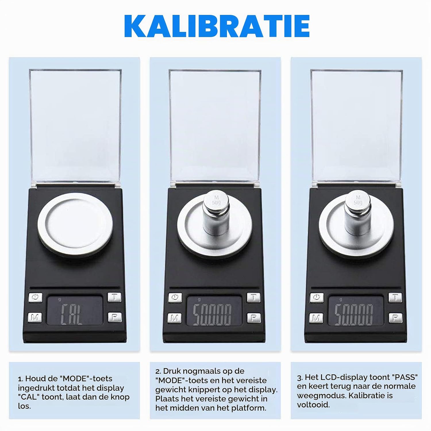 Thumbnail 6 de UNIWEIGH milligramweegschaal 50 g/0,001 g met verlicht lcd-scherm