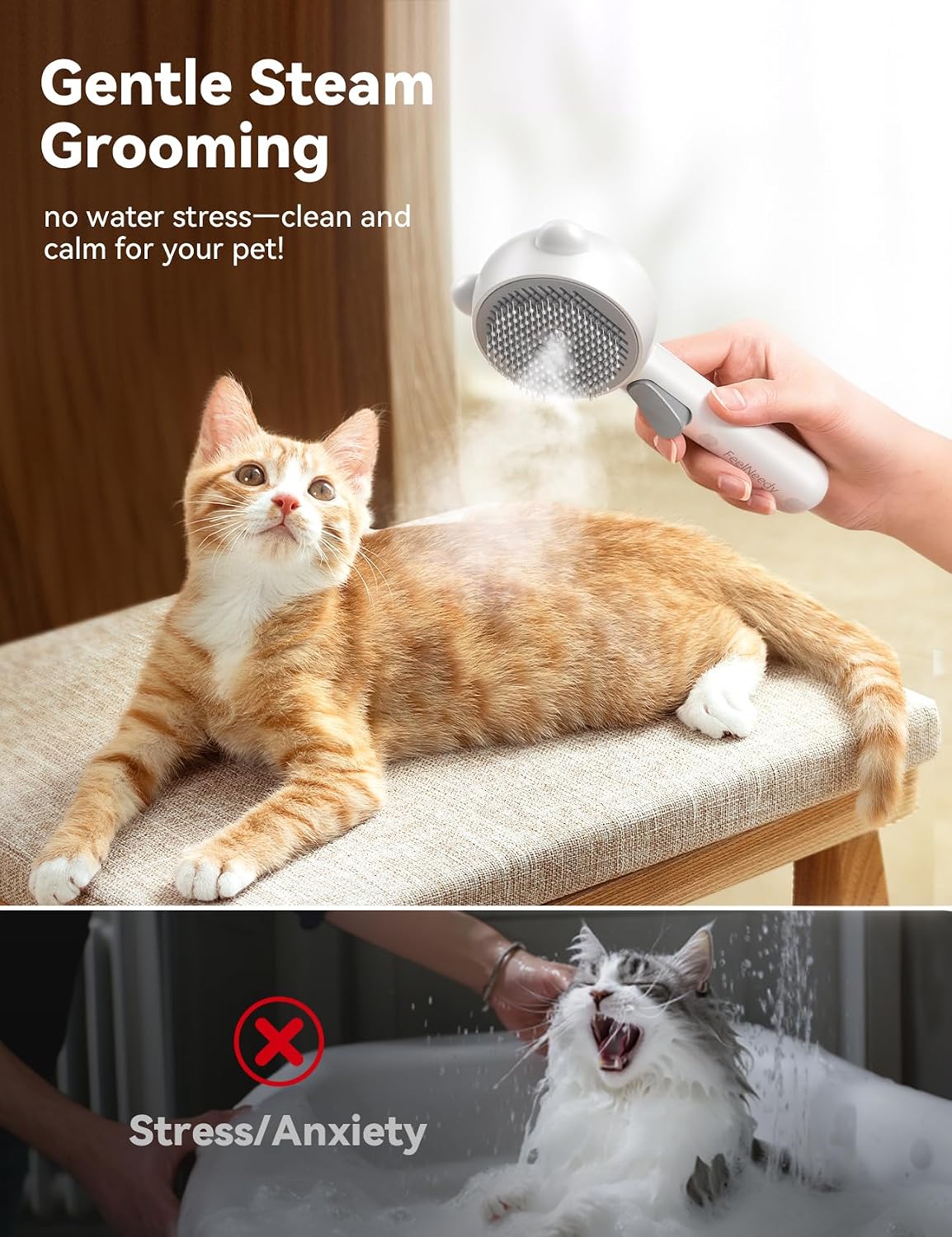 Detalle de FEELNEEDY Cat Brush USB Rechargeable