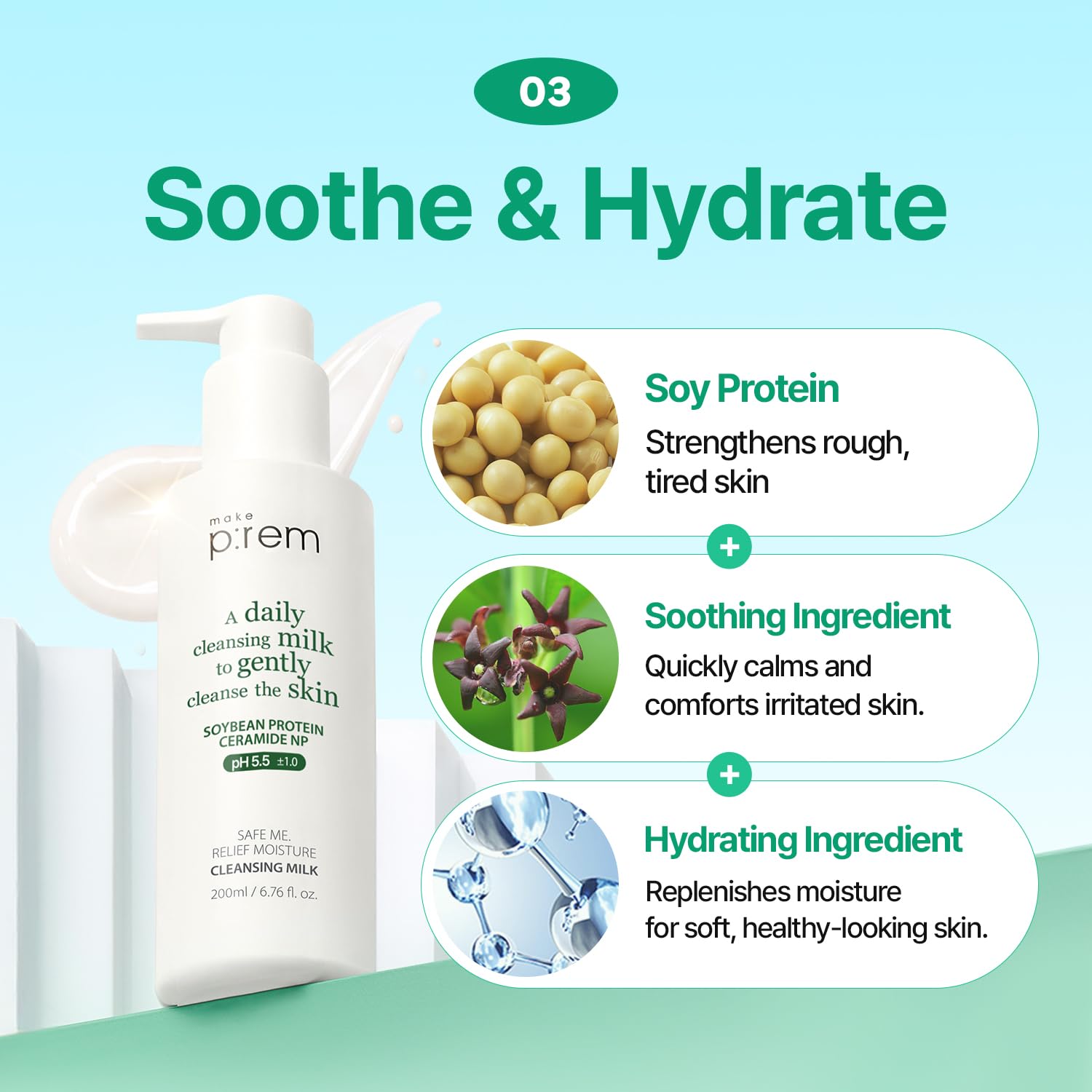 Thumbnail 4 de MAKE P:REM Safe Me Relief Moisture Cleanser