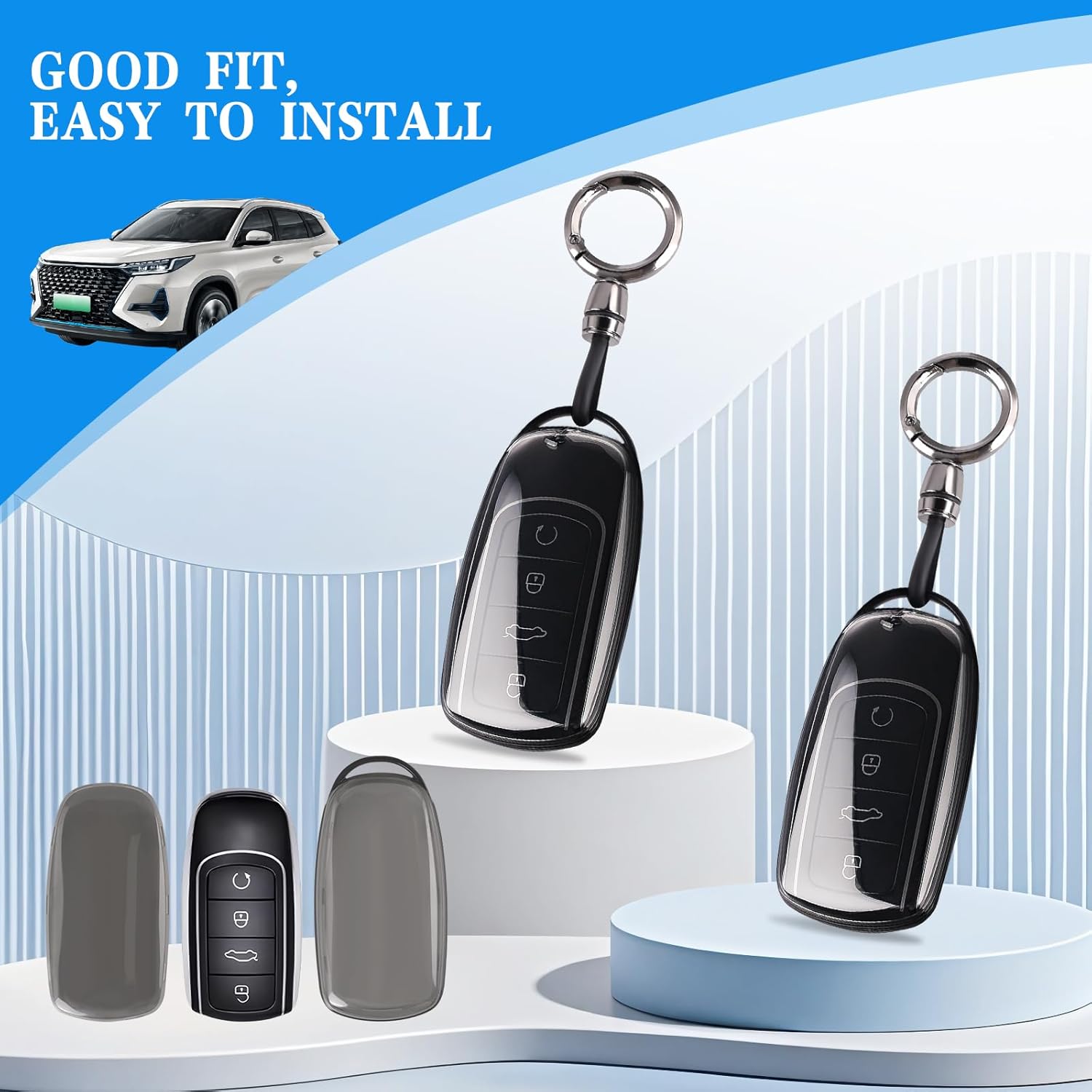 Detalle de Car Key Case for Jaecoo 7 and Chery Models – Protective TPU Key Fob Cover