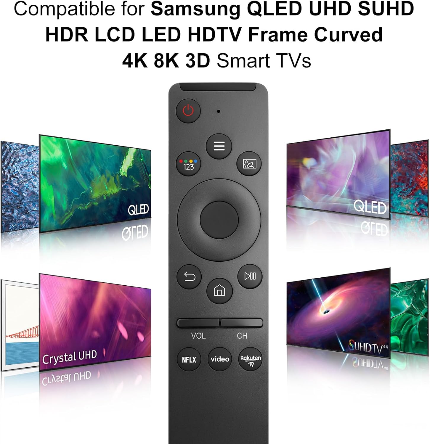 Thumbnail 2 de Télécommande universelle de remplacement pour Samsung Smart TV (QLED, UHD, SUHD) – compatible séries et références indiquées