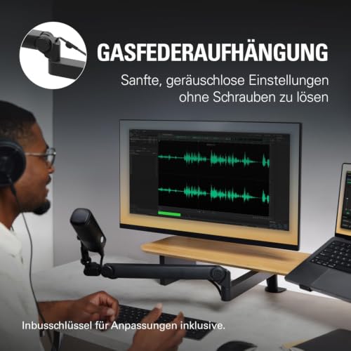 Thumbnail 4 de Elgato Wave Mic Arm Pro – Gasfeder-Mikrofonarm mit verdeckten Kabelkanälen und starker Tragfähigkeit