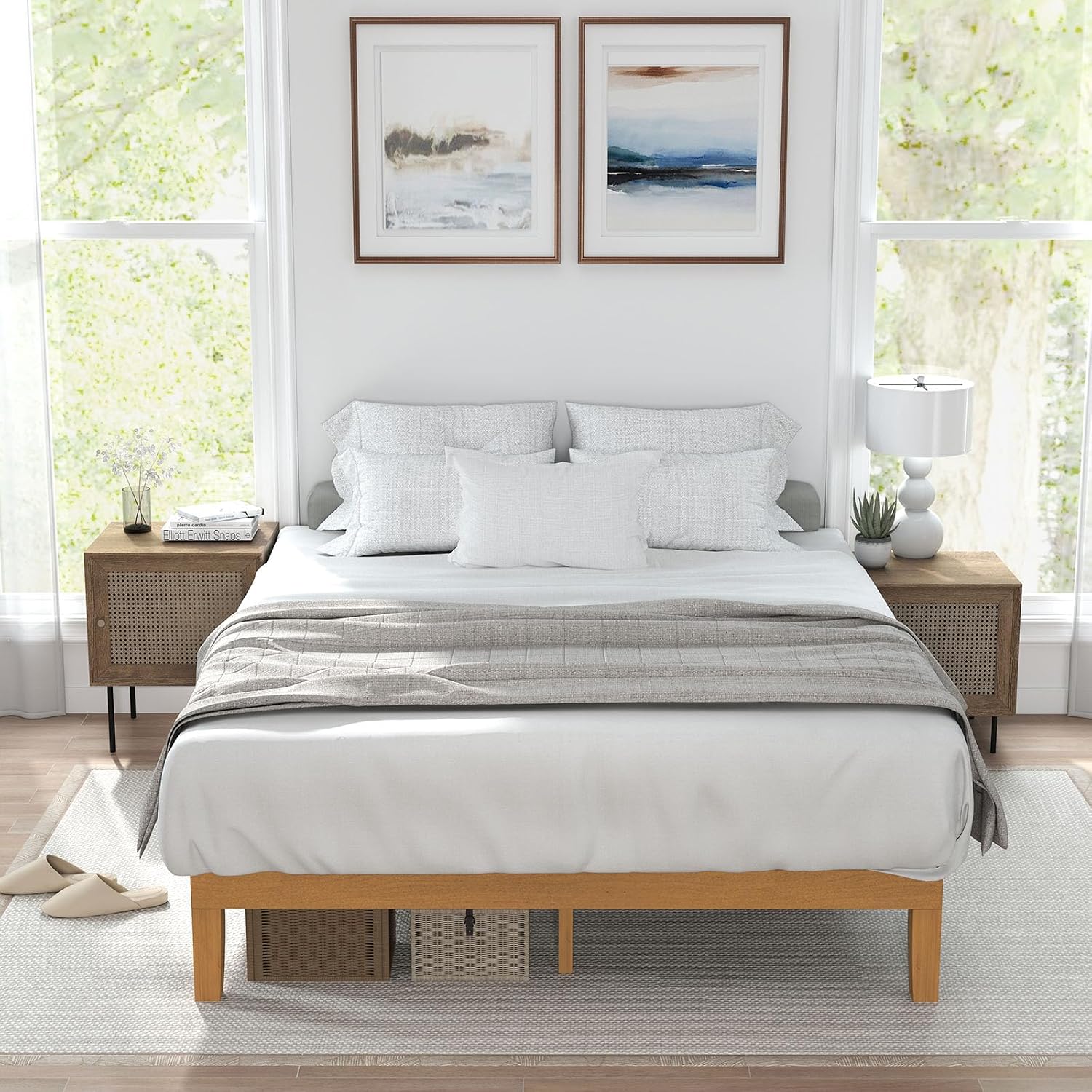 Thumbnail 6 de Sweetcrispy Queen Bed Frame, 12-Inch Height