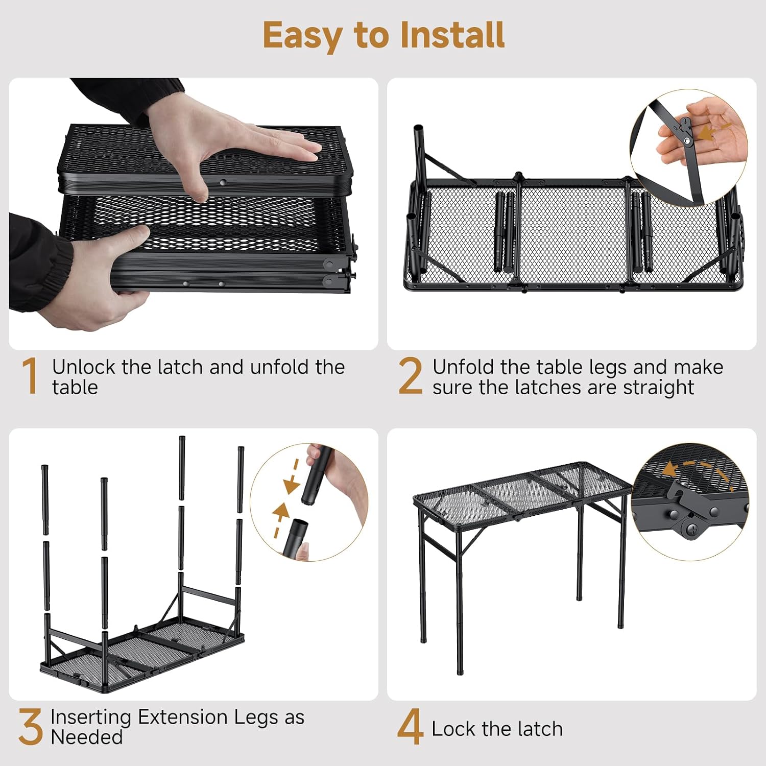 Thumbnail 6 de Diceaynico Folding Camping Table, 3-Fold