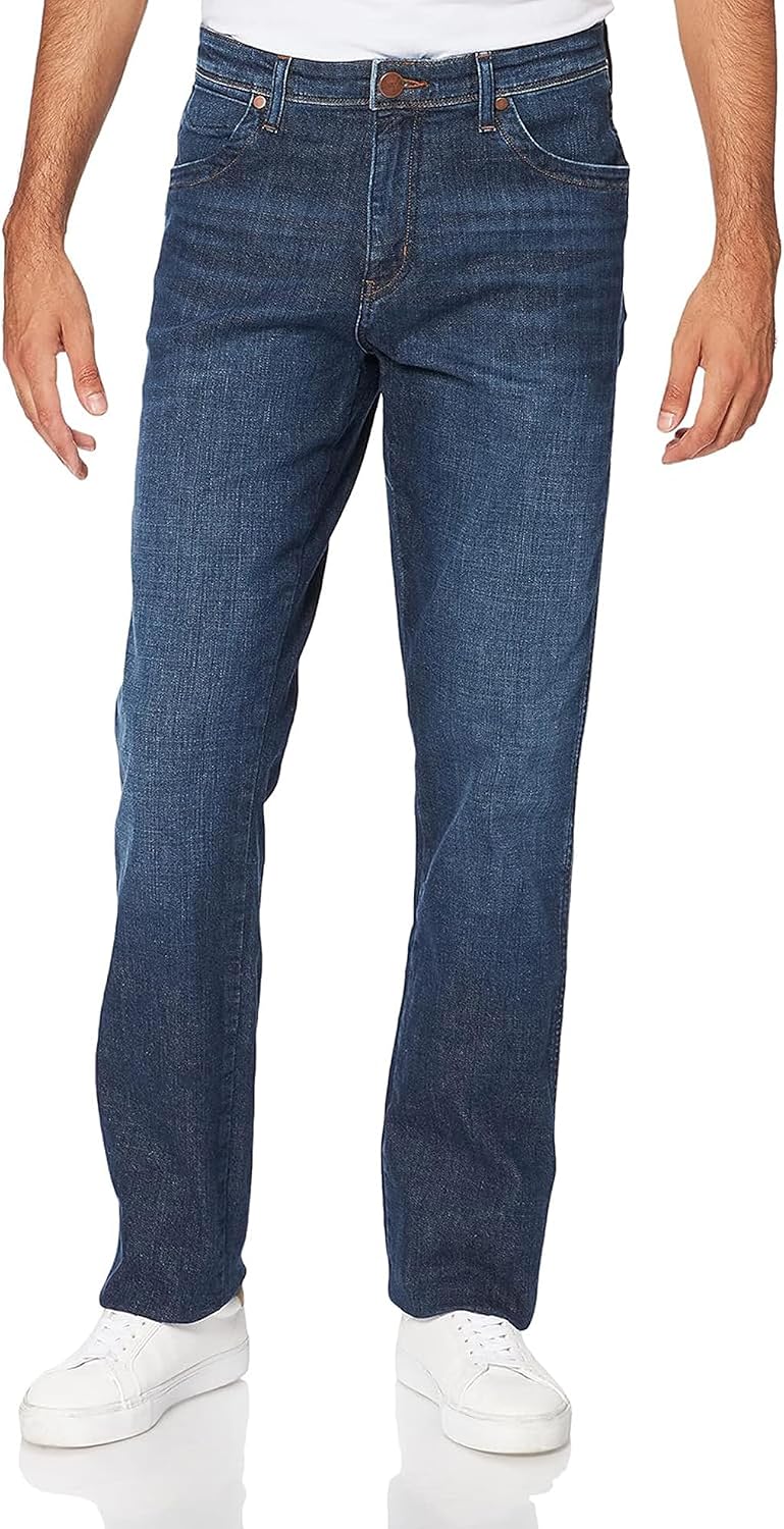 Detalle de Wrangler Texas Stretch W121XU13M Jeans – Regular Fit, Karotte (Tapered) for Men