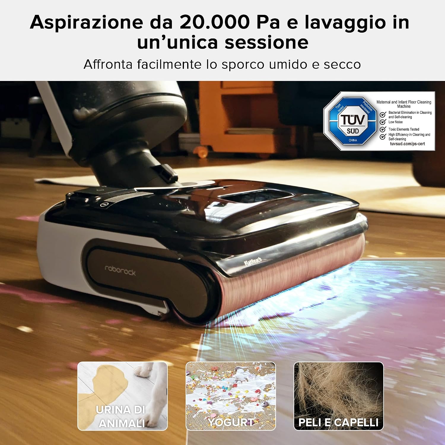Detalle 2 de roborock F25 20.000 Pa aspirapolvere senza fili 🧹