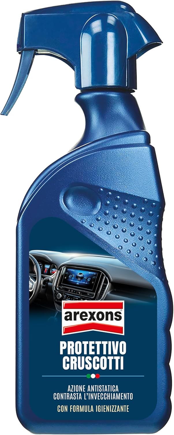 Detalle de Arexons Cura Auto Protettivo Cruscotti 400 ml – Lucida, anti-impronte e antiodori per interni in plastica