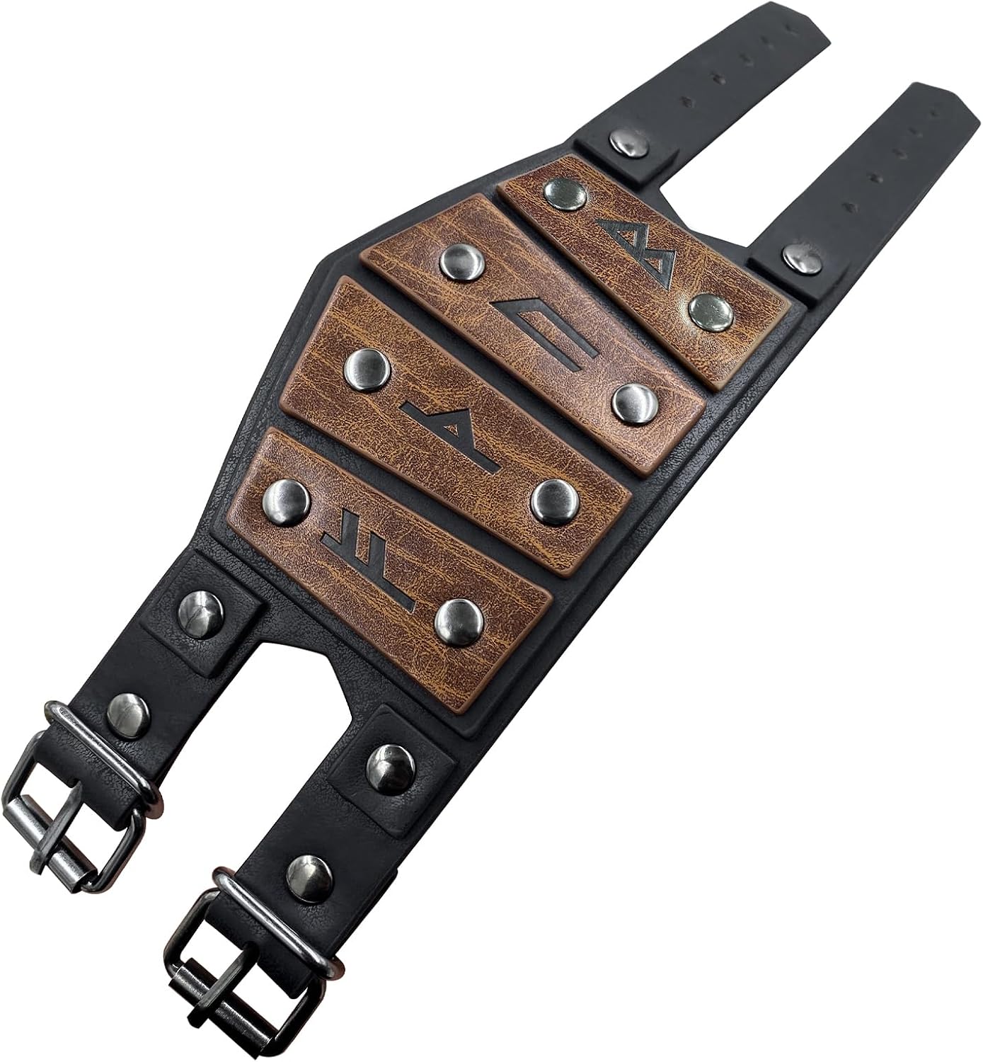 Thumbnail 6 de HiiFeuer Viking Runed Faux Leather Cuff Bracelet