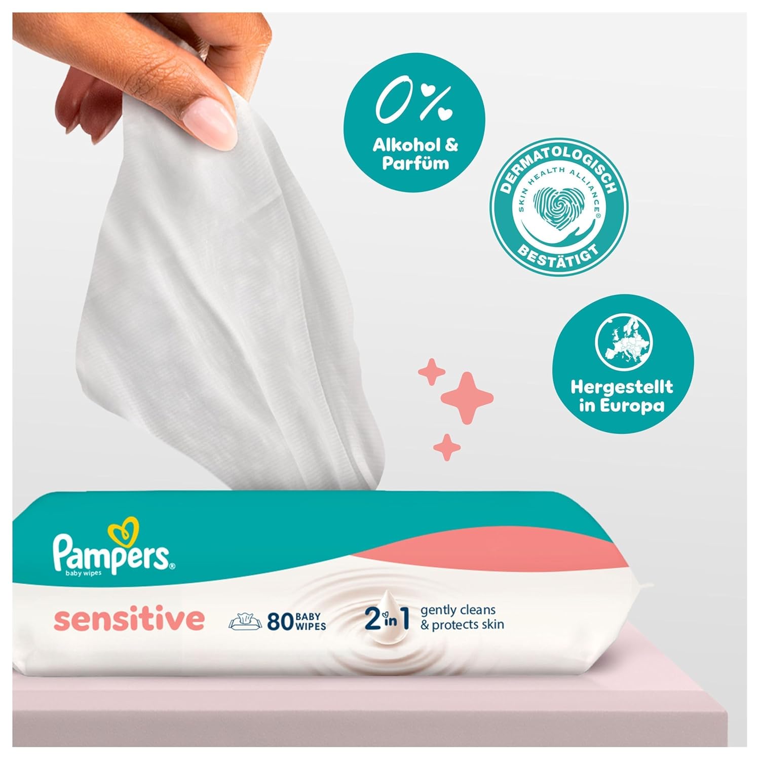 Thumbnail 3 de Pampers Sensitive Baby-Feuchttücher 1200 Stück