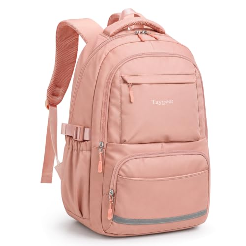 Detalle de Taygeer Mochila Instituto para Mujer Adolescente Rosa, 30L, 0,55 kg, impermeable