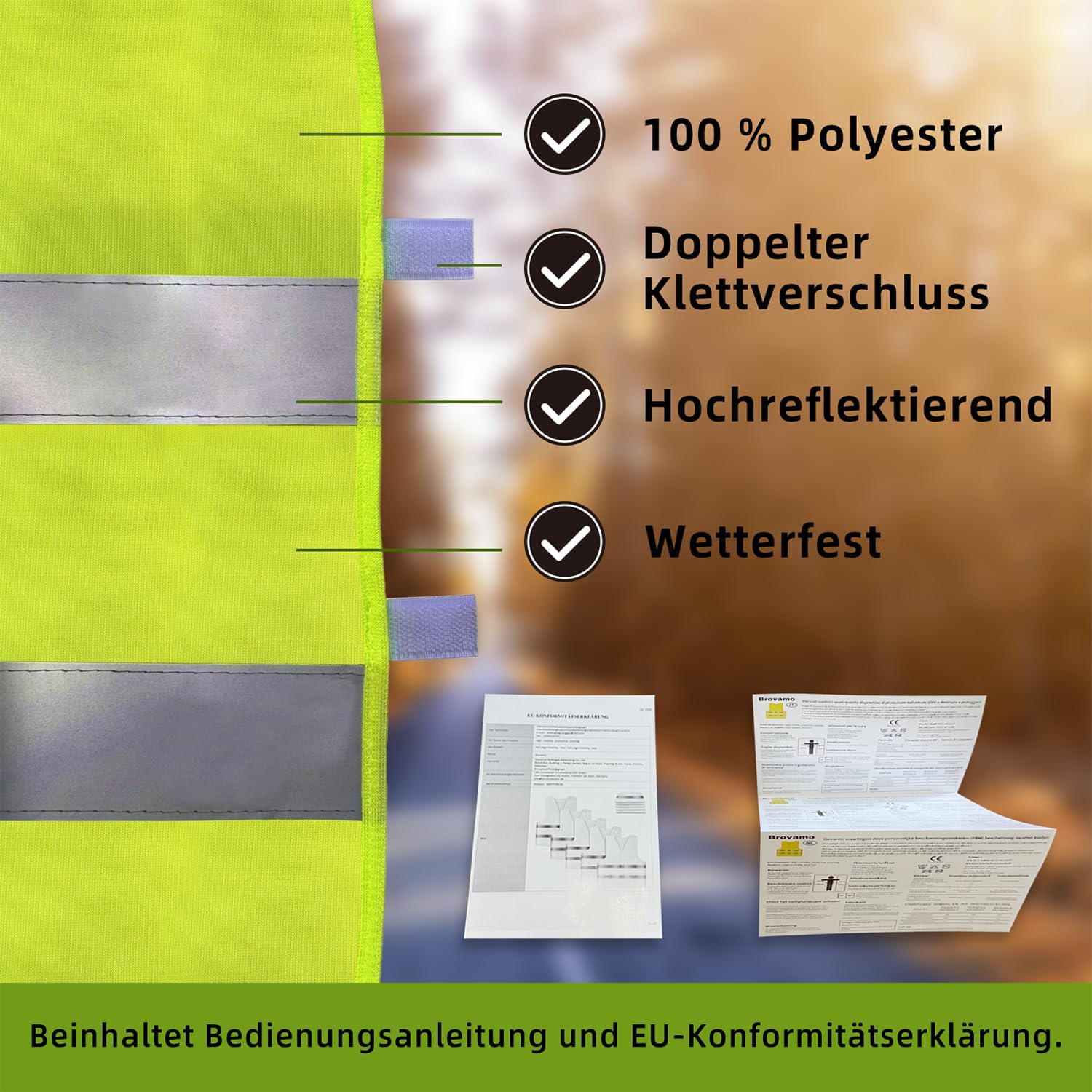 Thumbnail 4 de Brovamo Warnweste 5er-Set 1 Größe