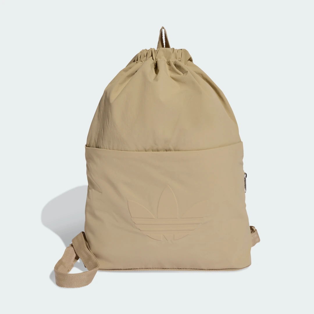 Detalle de Mochila saco Everyday Icons de Adidas (beige) – estilo práctico para uso diario