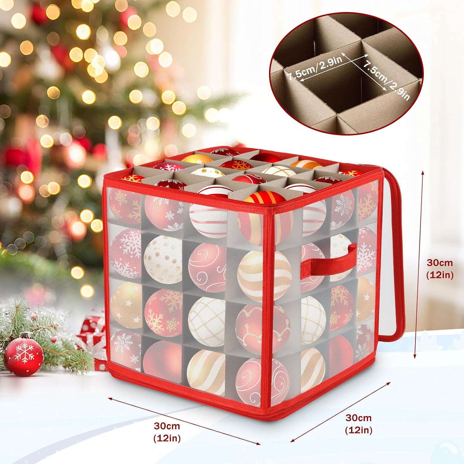 Thumbnail 2 de Ruibinlee Kugelaufbewahrung 64er Box 4-lagig 🎄
