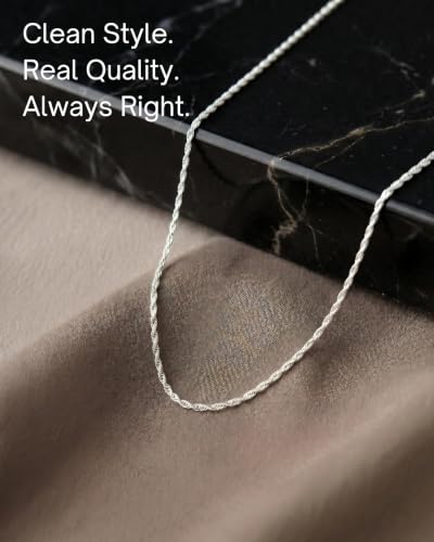 Thumbnail 6 de Annika Bella Silver Rope Chain Choker Necklace for Women