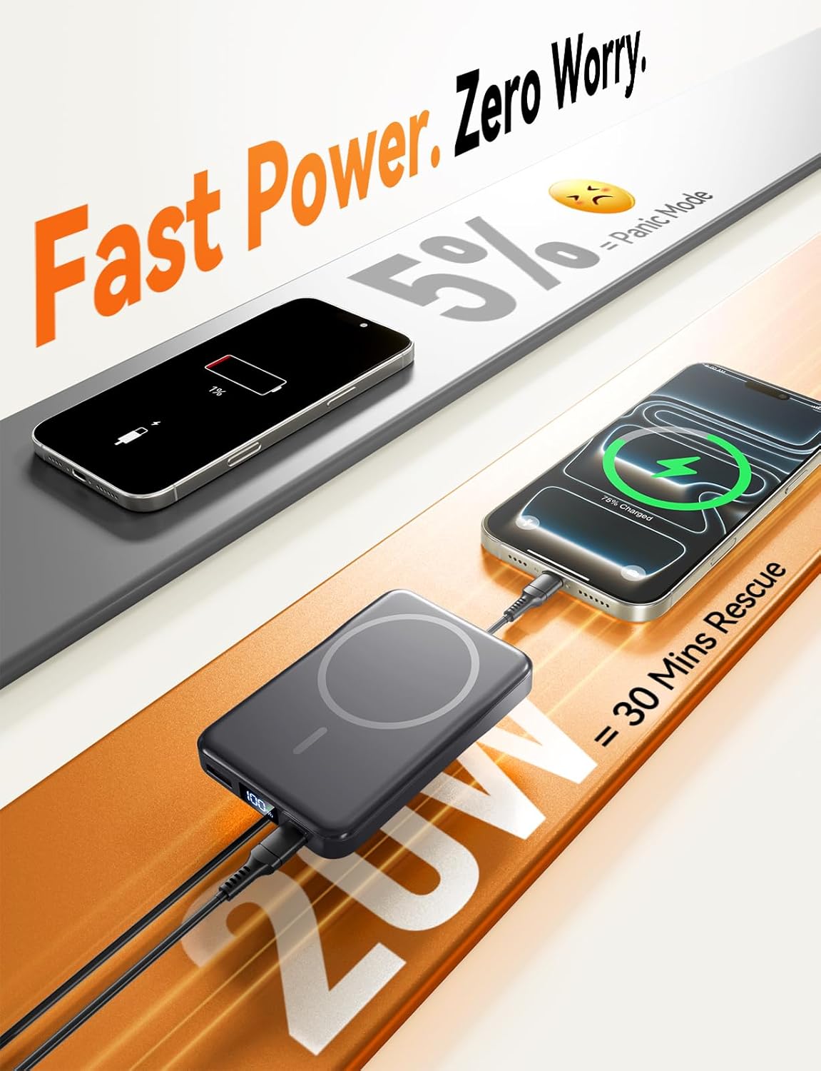 Thumbnail 3 de For MagSafe Power Bank 10000mAh wireless charger