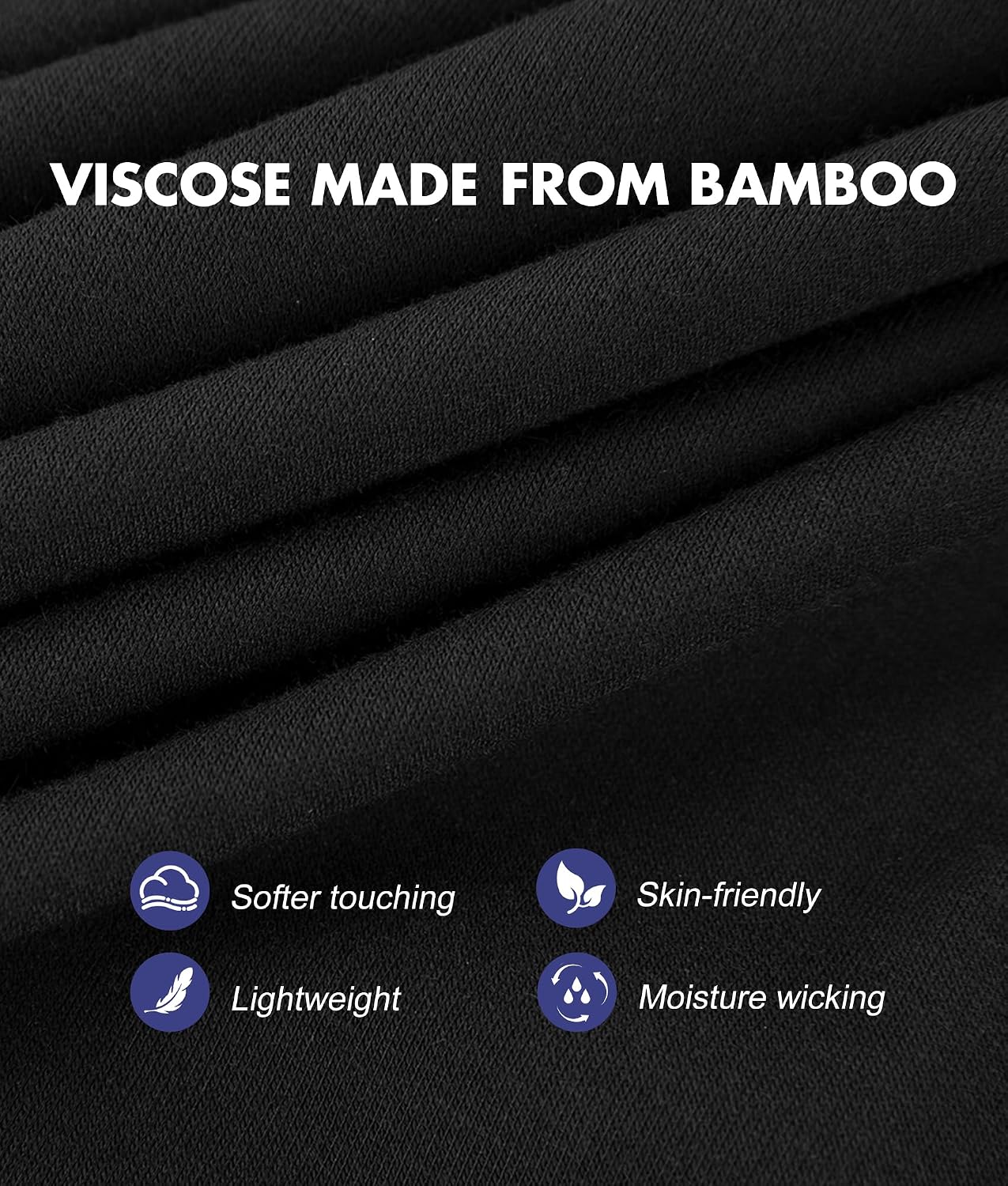Thumbnail 1 de BAMBOO COOL Men's Undershirts: Moisture-Wicking, Breathable Crewneck Tees (6 Pack)
